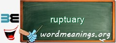 WordMeaning blackboard for ruptuary